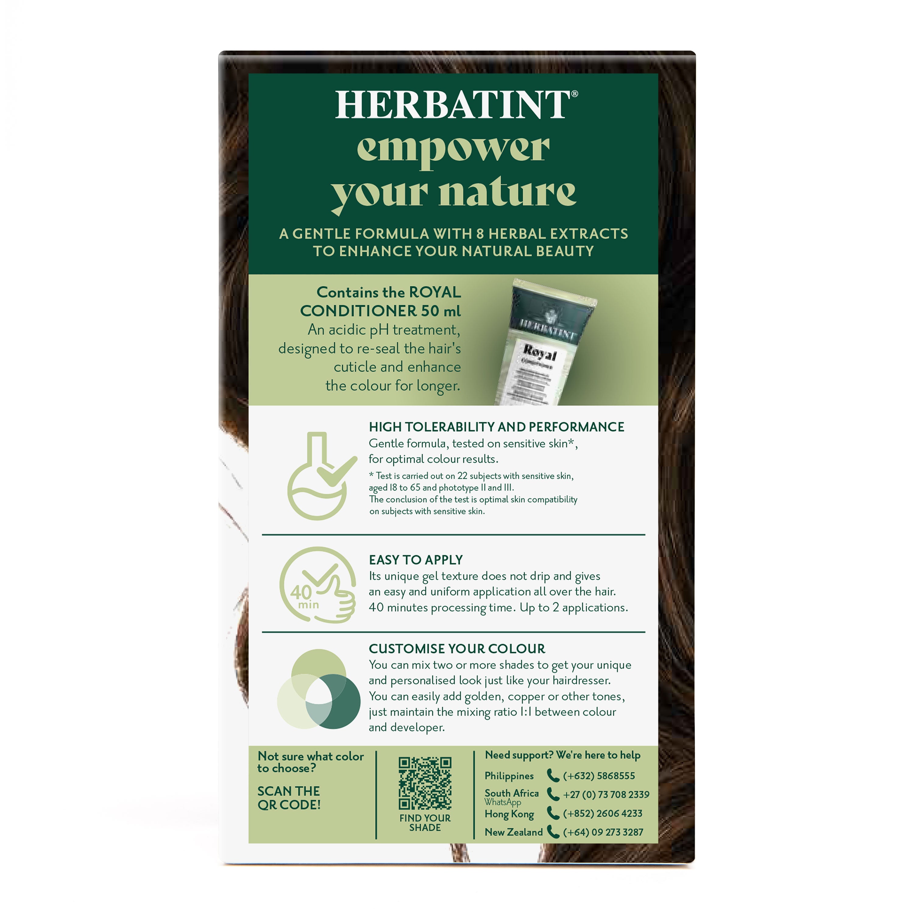 Herbatint permanent haircolour gel 4D, 170 ml – box back