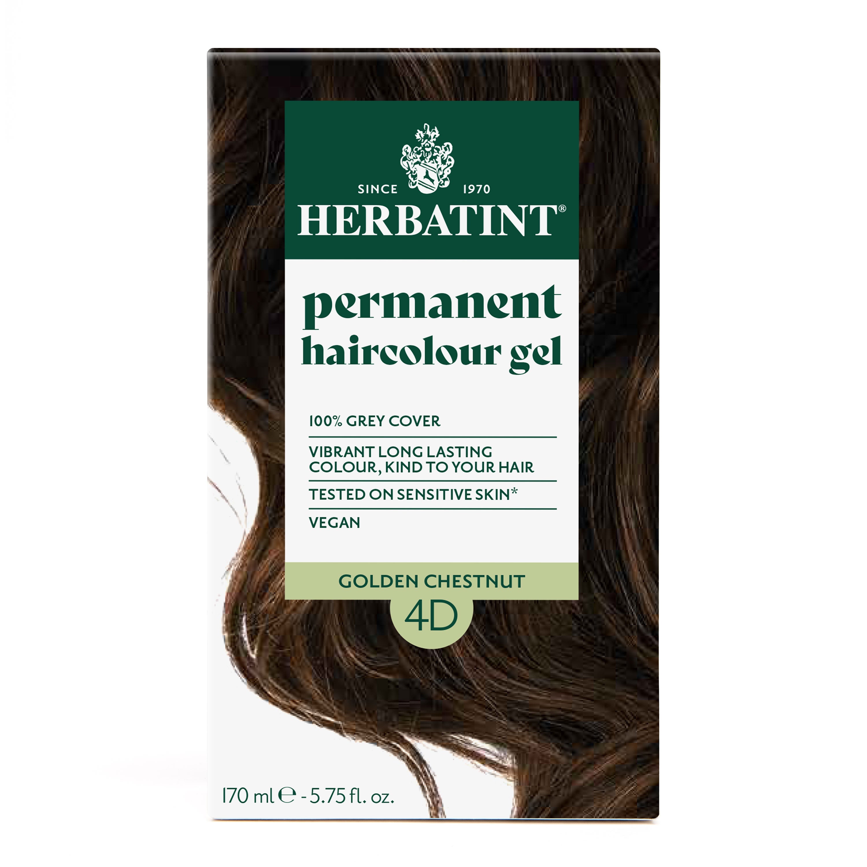 Herbatint permanent haircolour gel 4D, 170 ml – box front