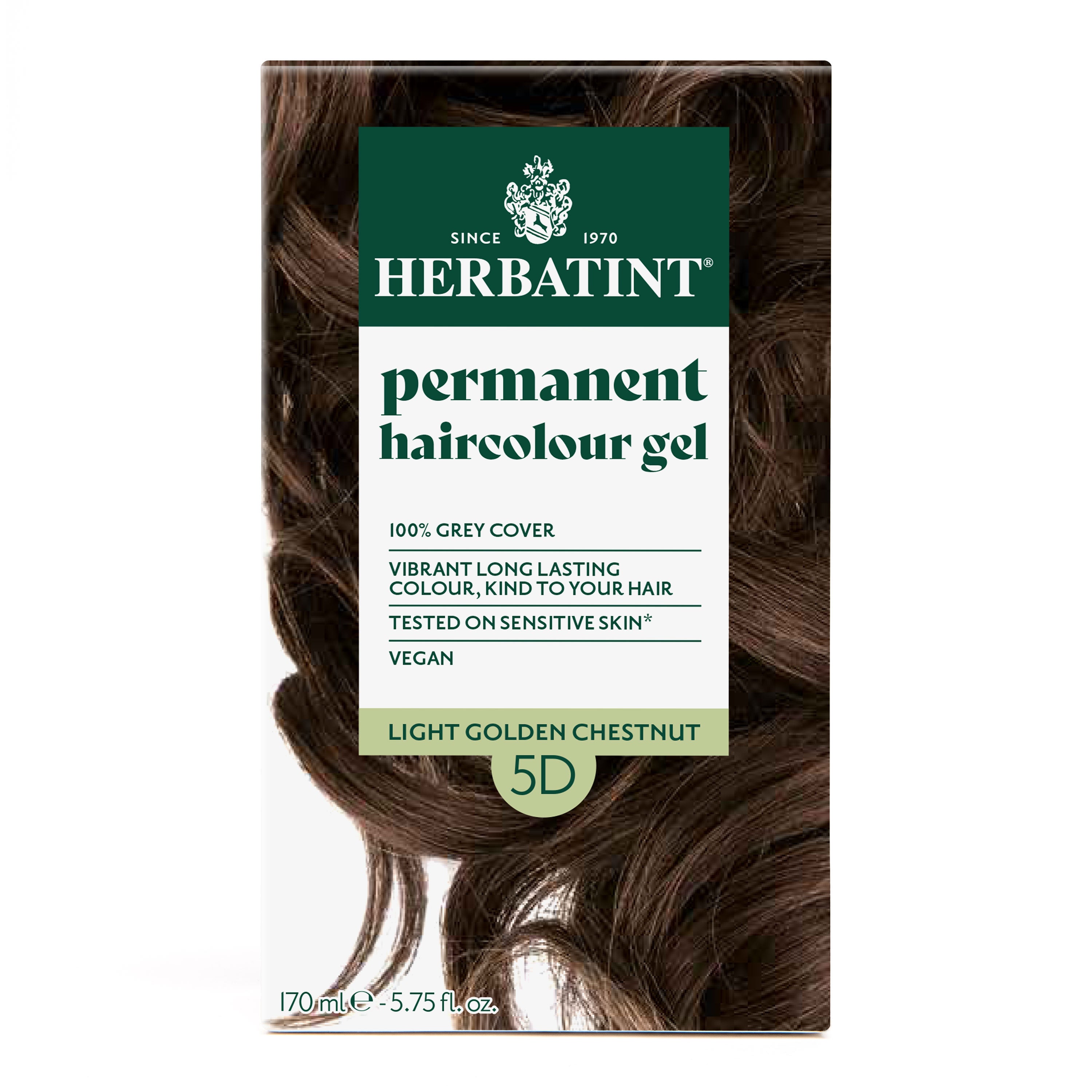 Herbatint permanent haircolour gel 5D, 170 ml – box front