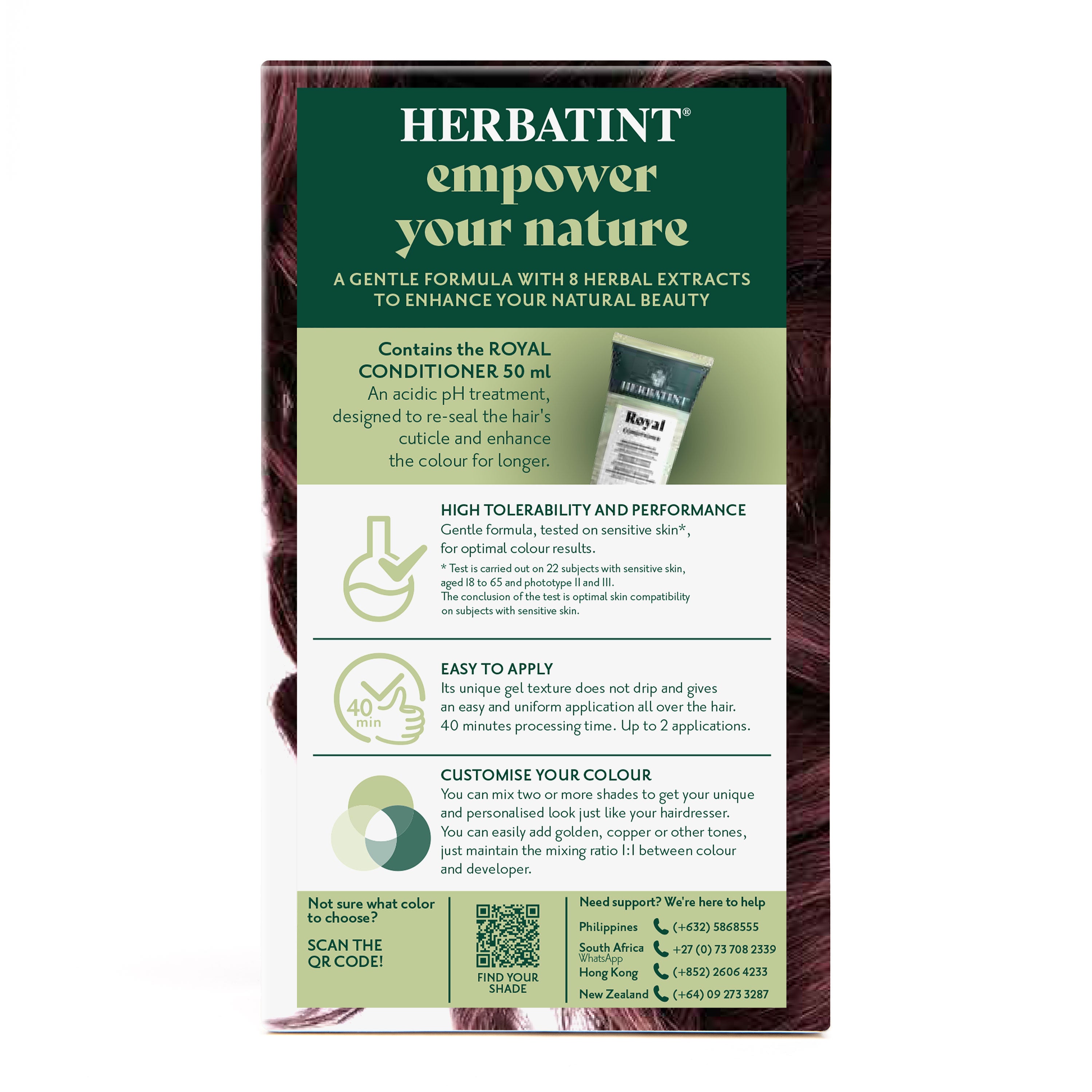 Herbatint permanent haircolour gel 5M, 170 ml – box back