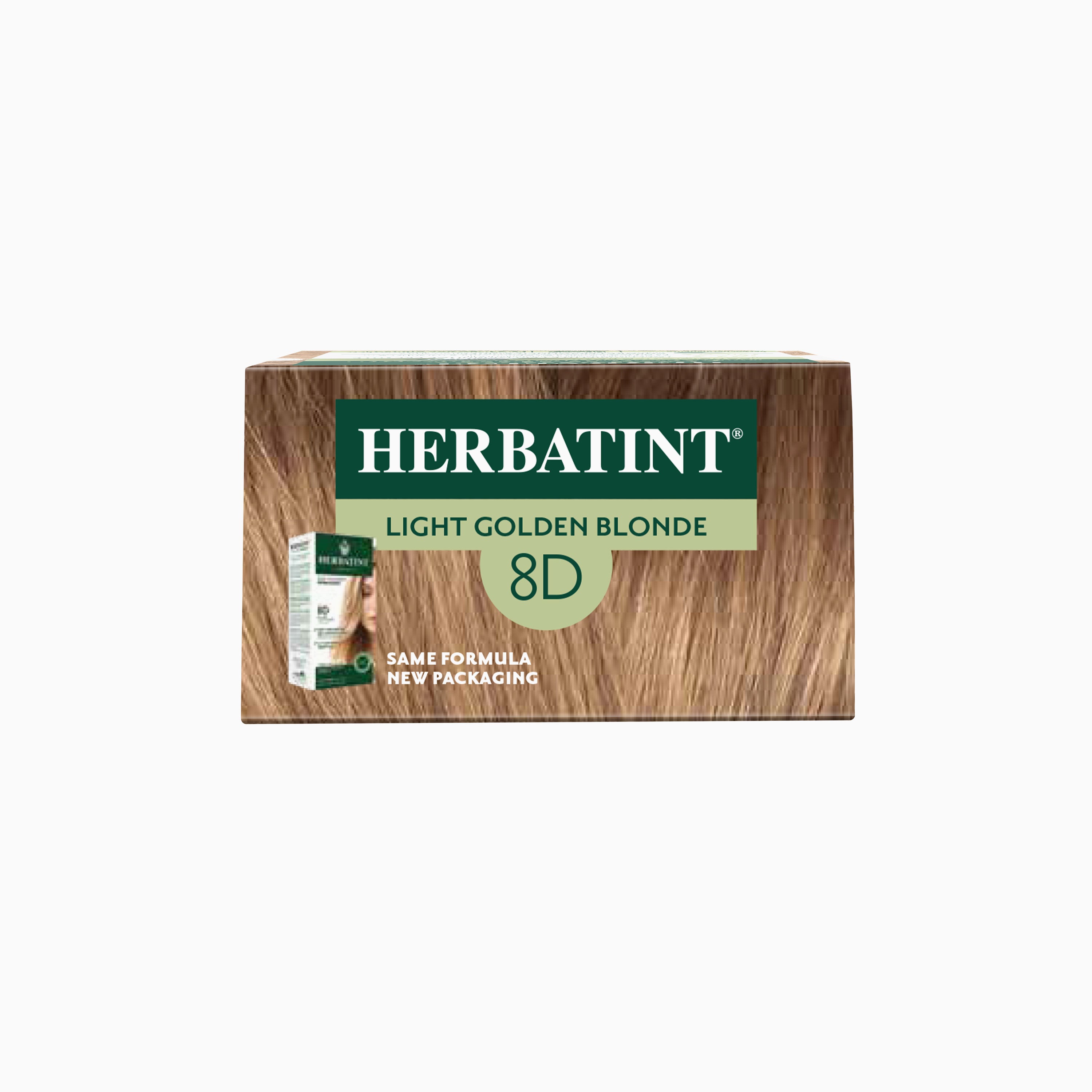 Herbatint permanent haircolour gel 8D, 170 ml – box top