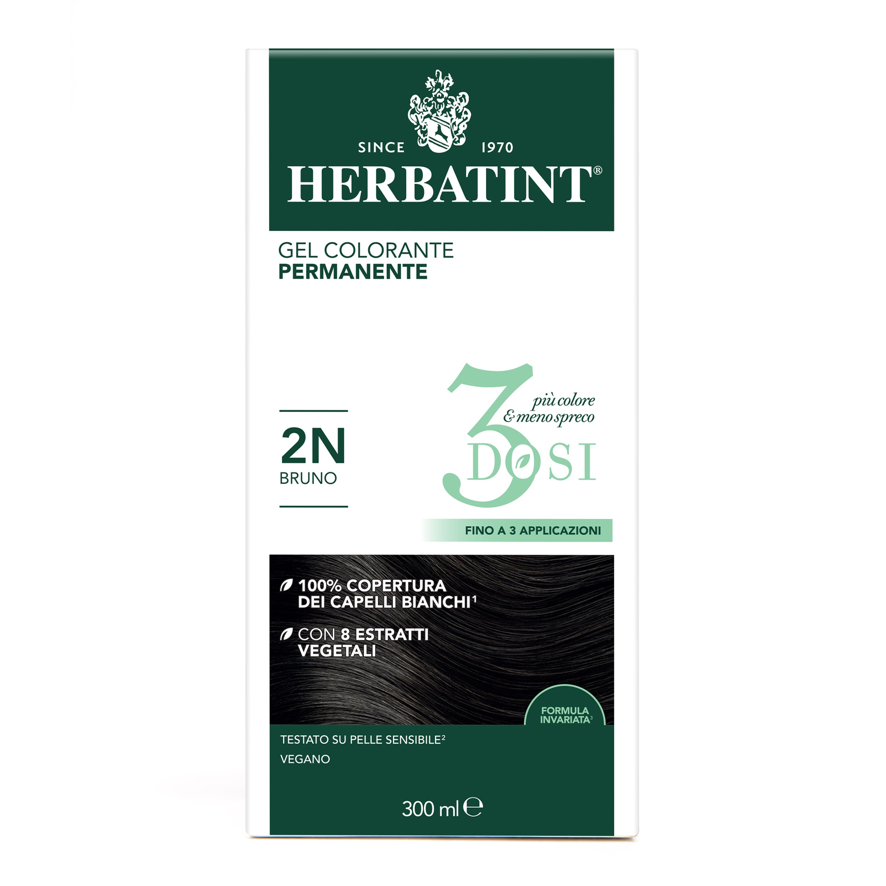 Herbatint 2N Bruno colorazione capelli permanente senza ammoniaca