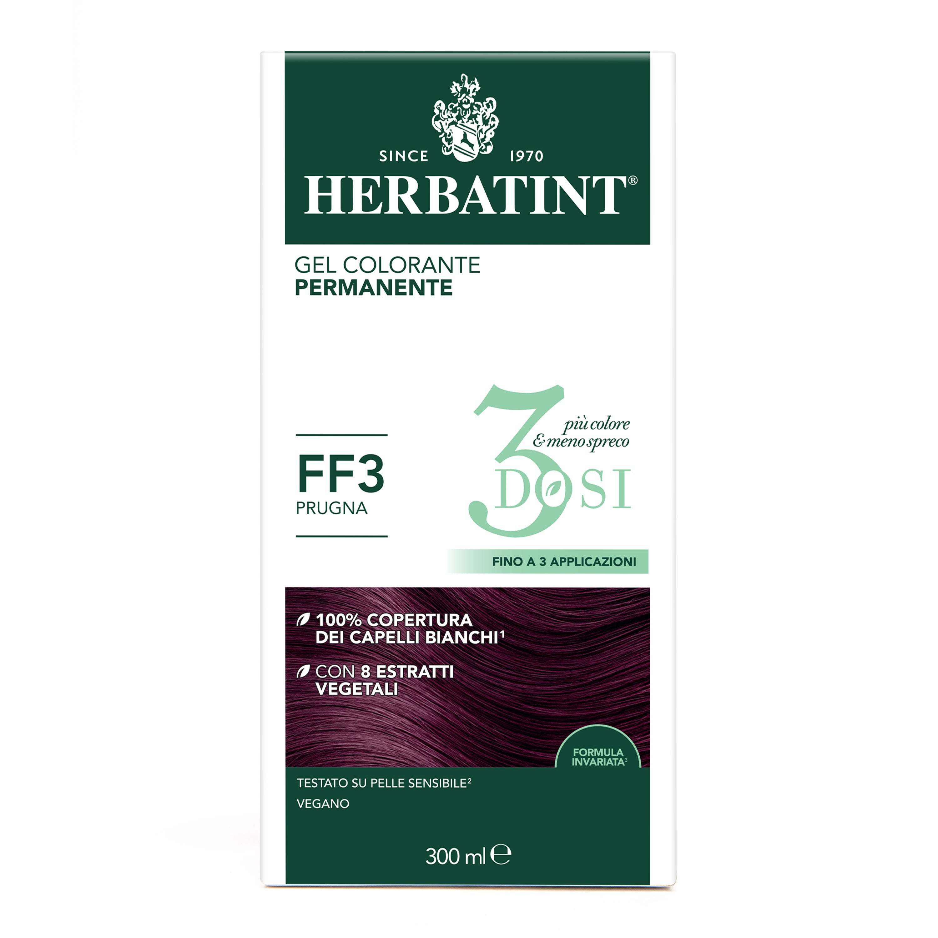 Herbatint FF3 Prugna colorazione capelli permanente senza ammoniaca
