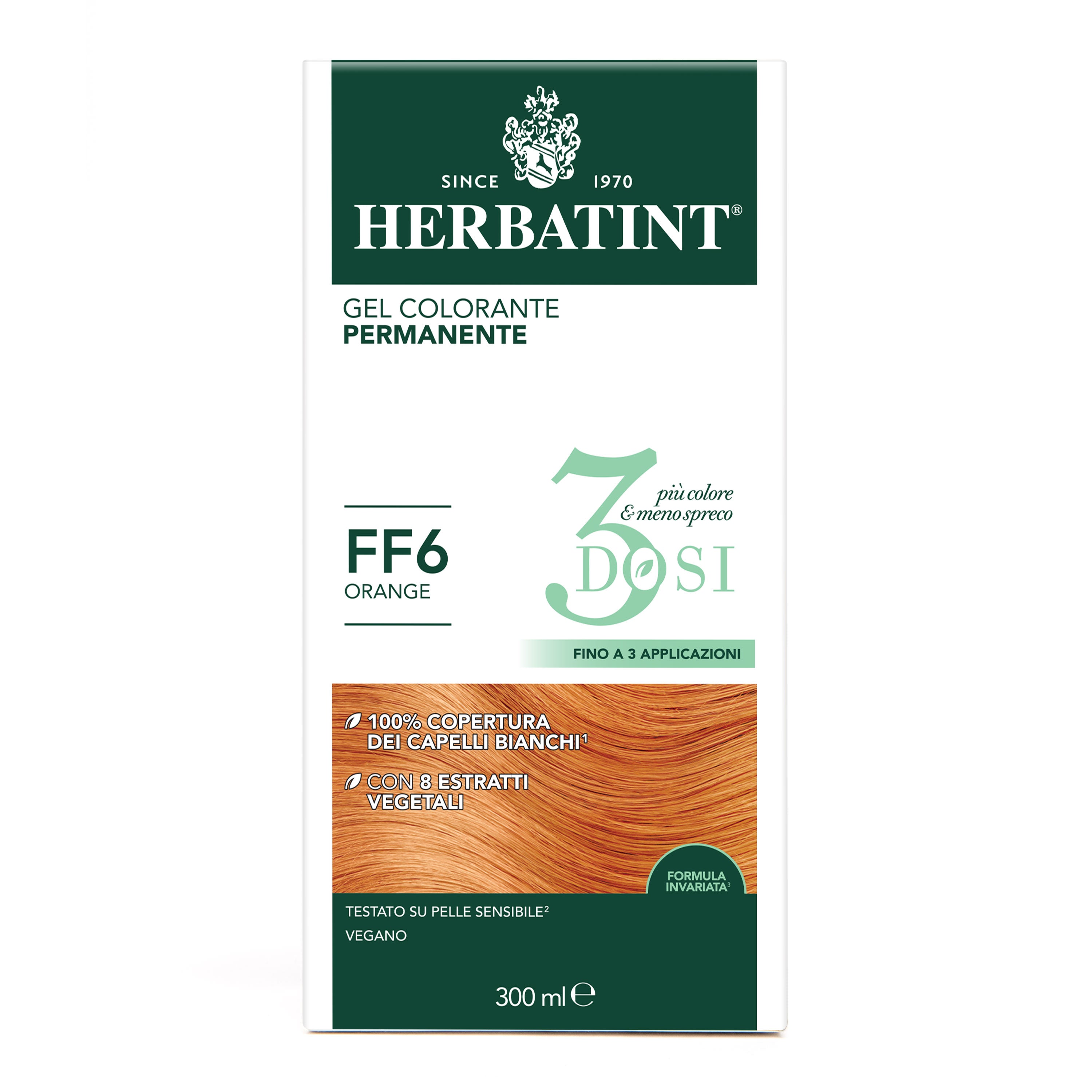 Herbatint FF6 Orange colorazione capelli permanente senza ammoniaca