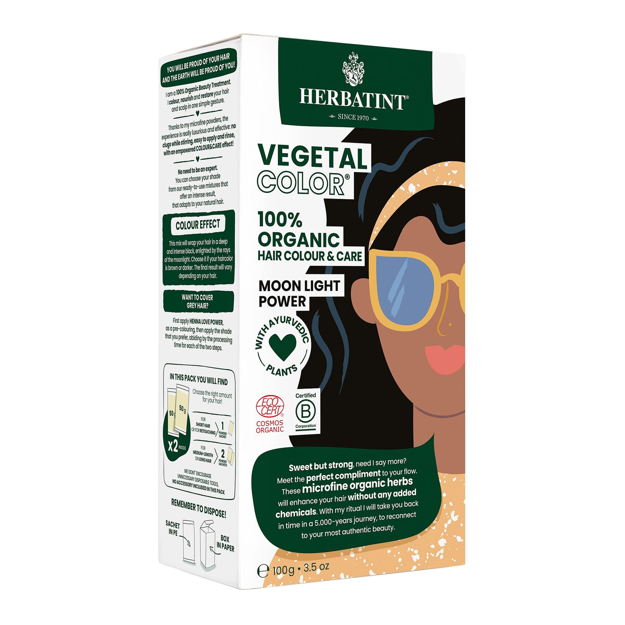 Herbatint Vegetal Color Moon Light Power, box