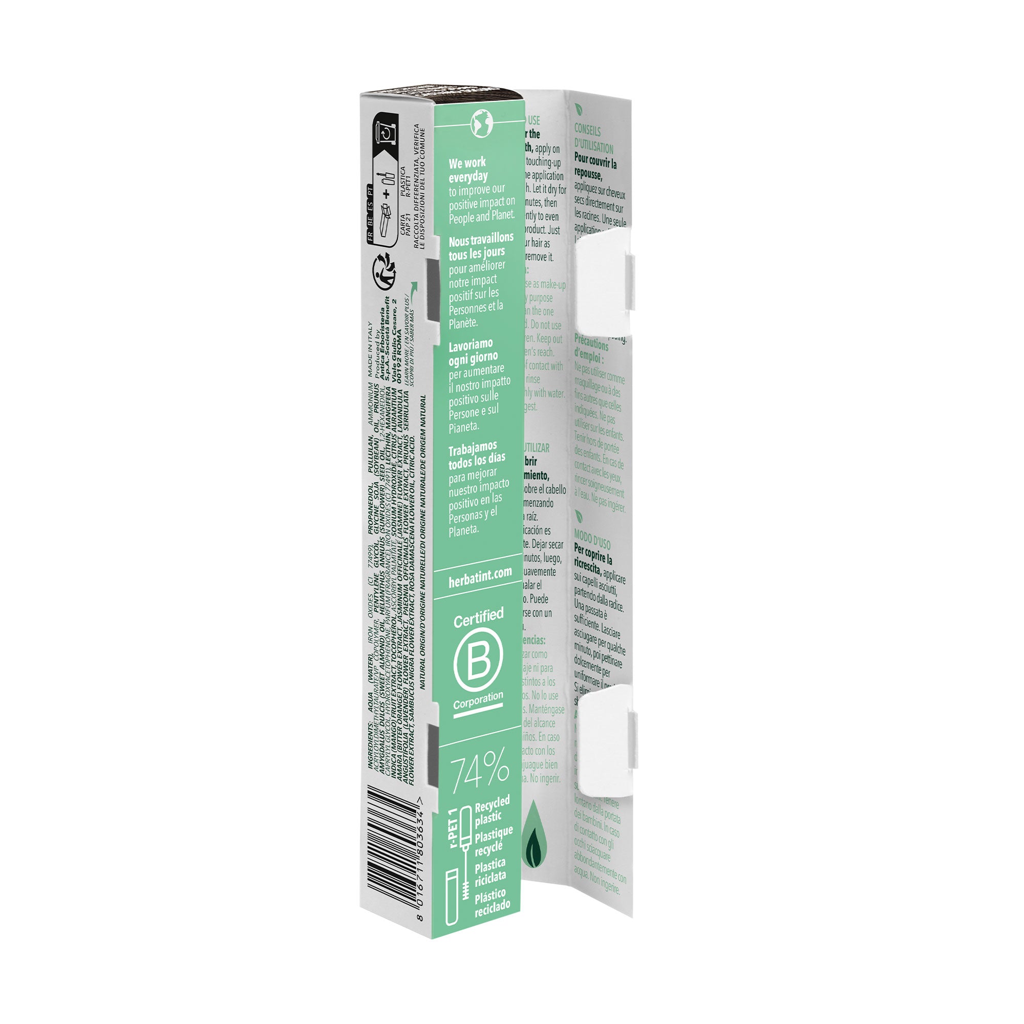 Mascara Castano Scuro per coprire i capelli bianchi Herbatint