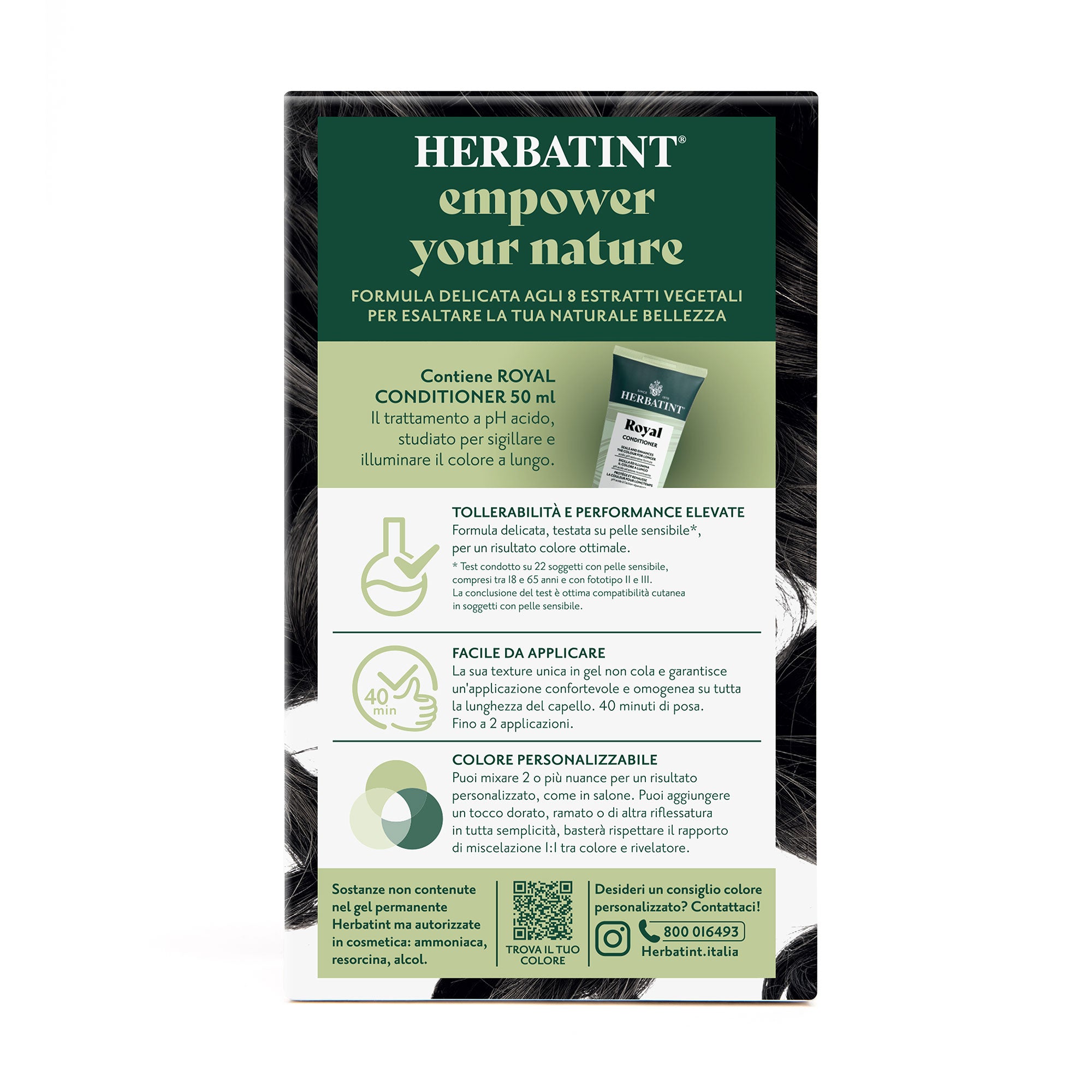 Vista della parte superiore del box della tinta per capelli 2N Bruno