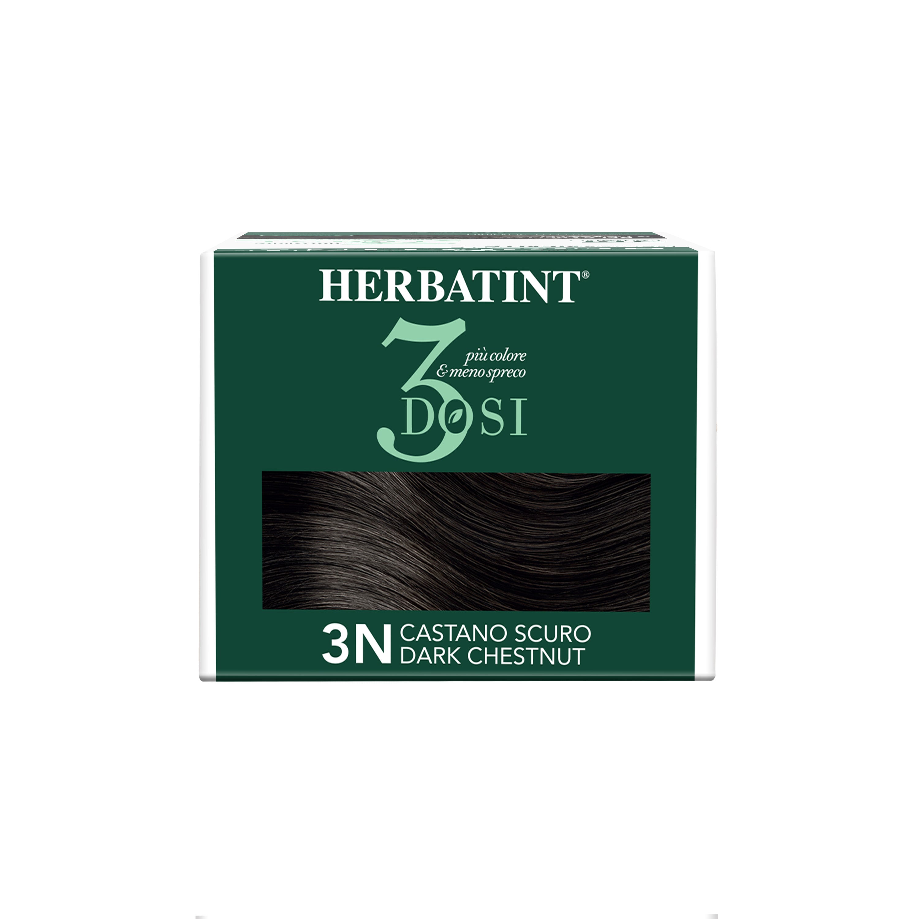 Vista della parte superiore del box della tinta per capelli 3N Castano Scuro 3Dosi 300 ml