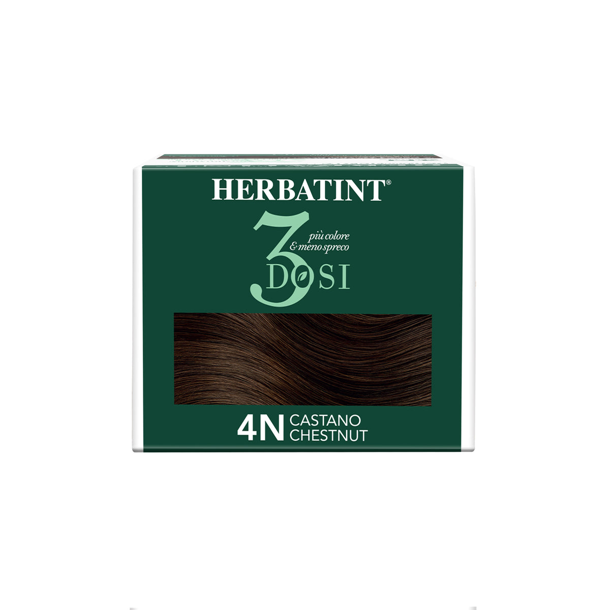 Vista della parte superiore del box della tinta per capelli 4N Castano 3Dosi 300 ml