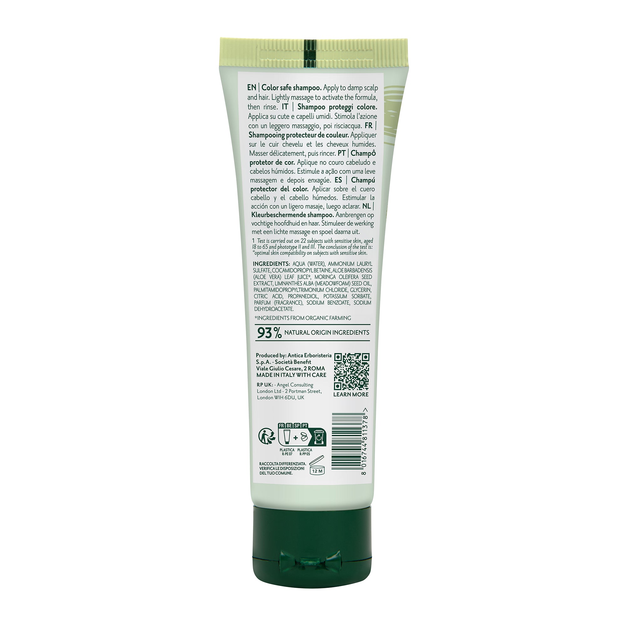 Shampoo Color Safe formato da viaggio per capelli colorati Herbatint