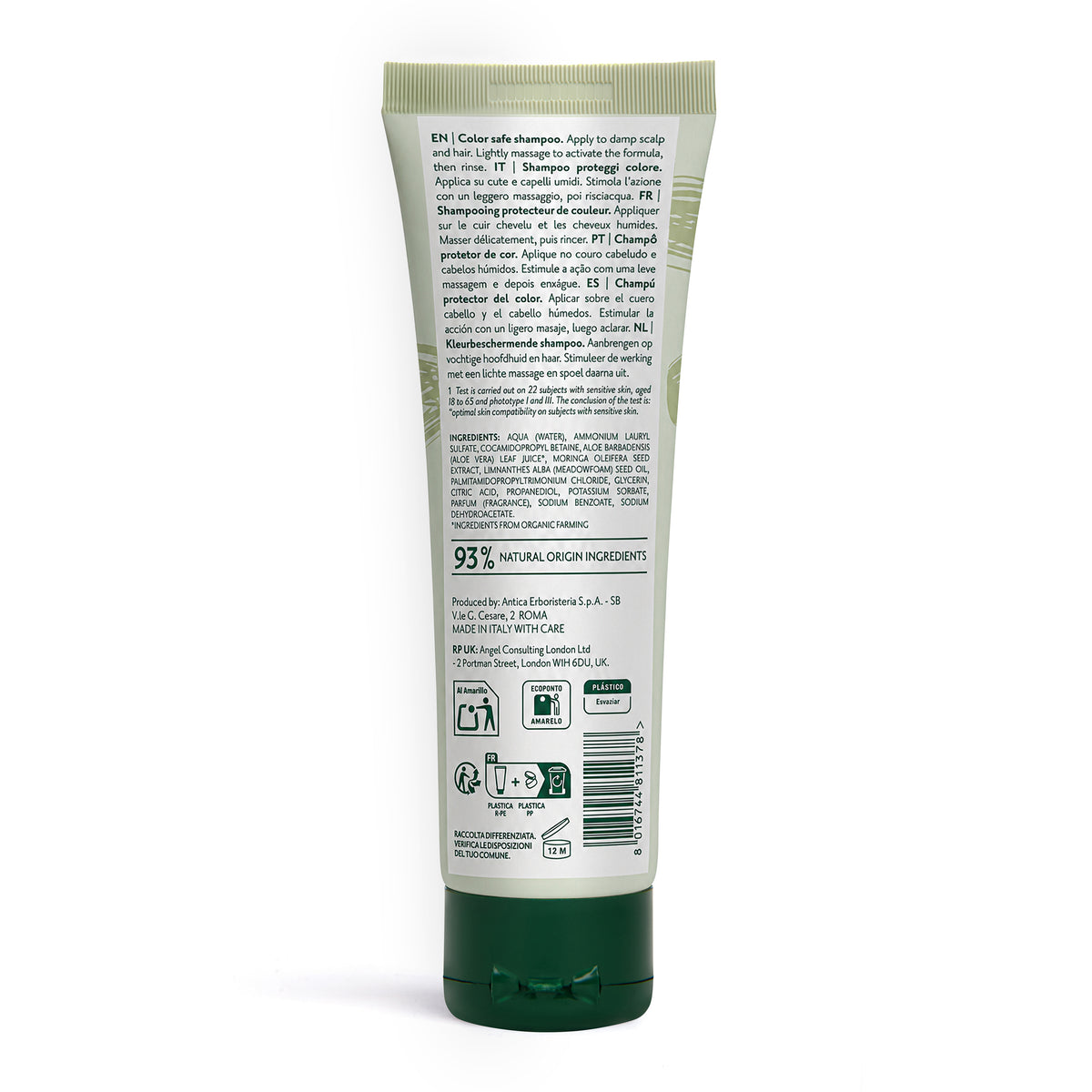 Shampoo Color Safe formato da viaggio per capelli colorati Herbatint