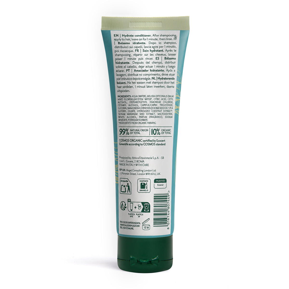 Balsamo Hydrate formato da viaggio per capelli secchi e disidratati Herbatint