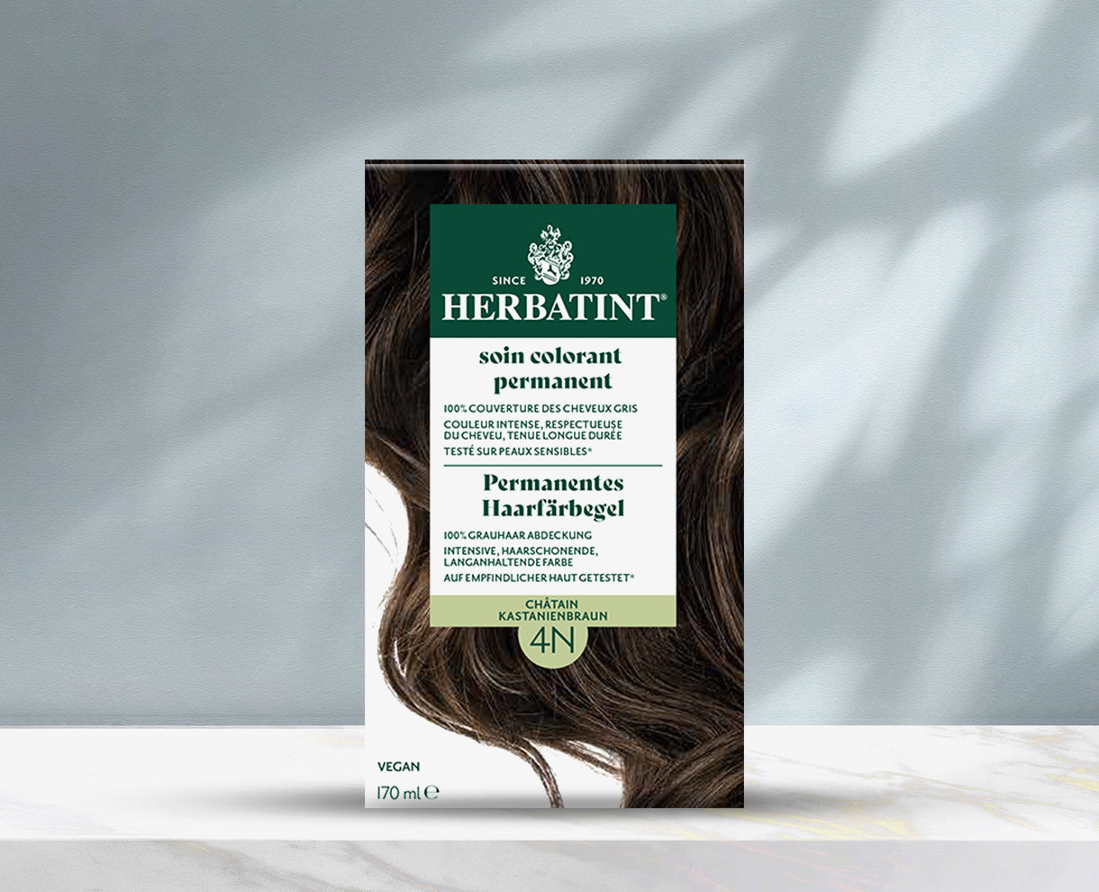 Herbatint Chestnut 4N permanente Haarfarbe, 170 ml Packung