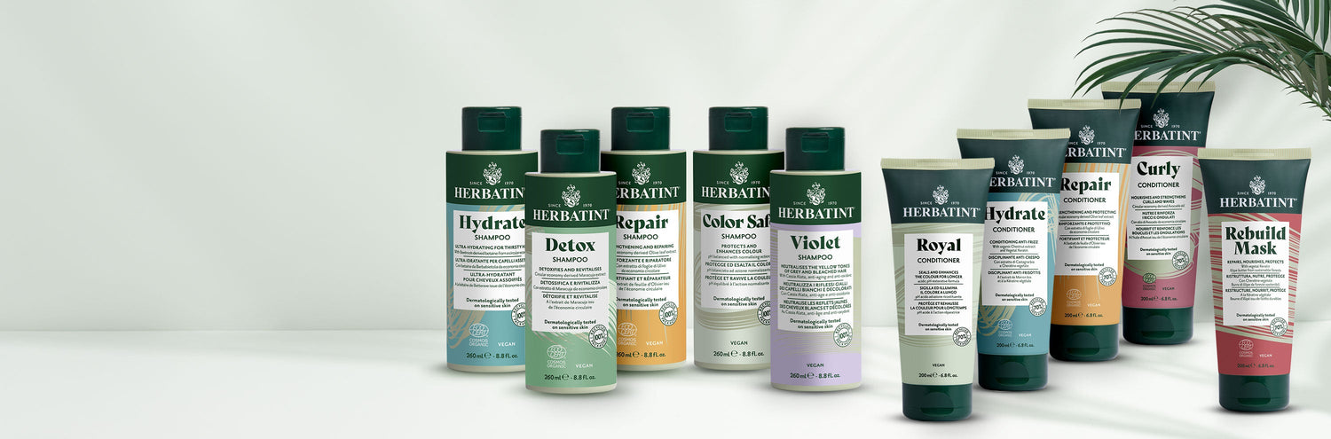 Linea completa Hair Care Herbatint: shampoo, balsami e maschera per ogni esigenza di cura dei capelli