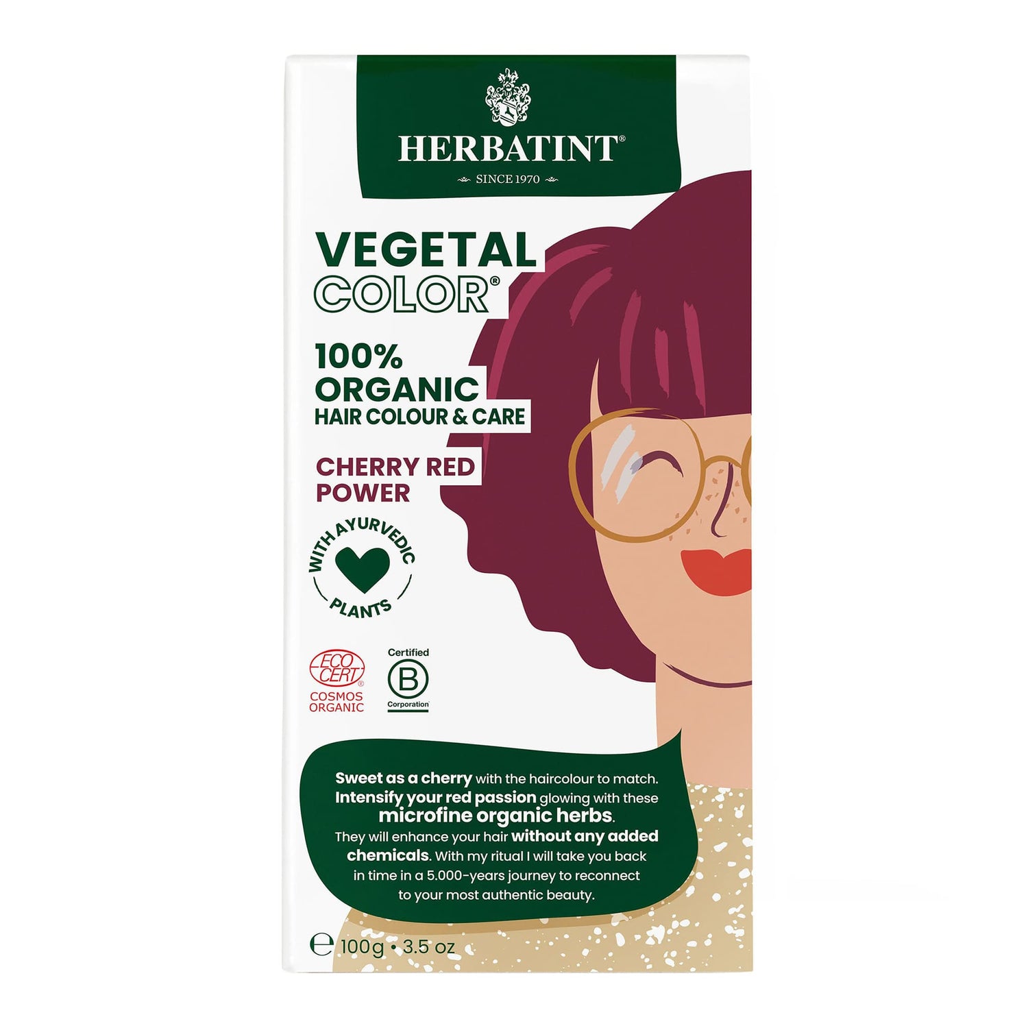 Herbatint Vegetal Color Cherry Red Power – box front