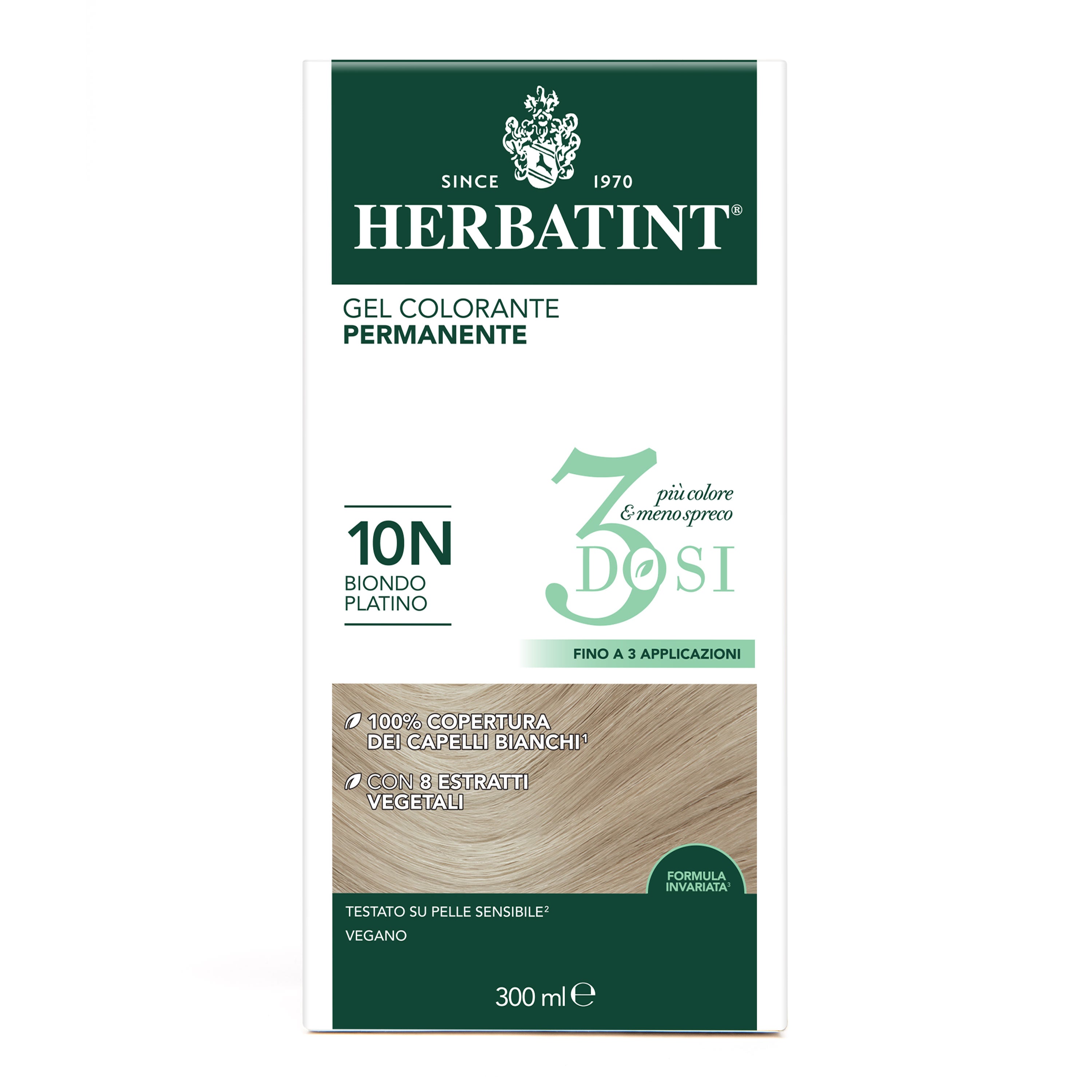 Herbatint 10N Biondo Platino colorazione capelli permanente senza ammoniaca