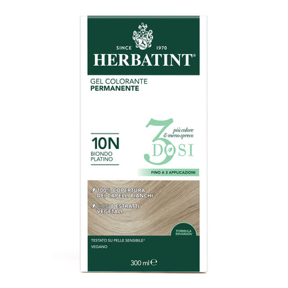 Herbatint 10N Biondo Platino colorazione capelli permanente senza ammoniaca