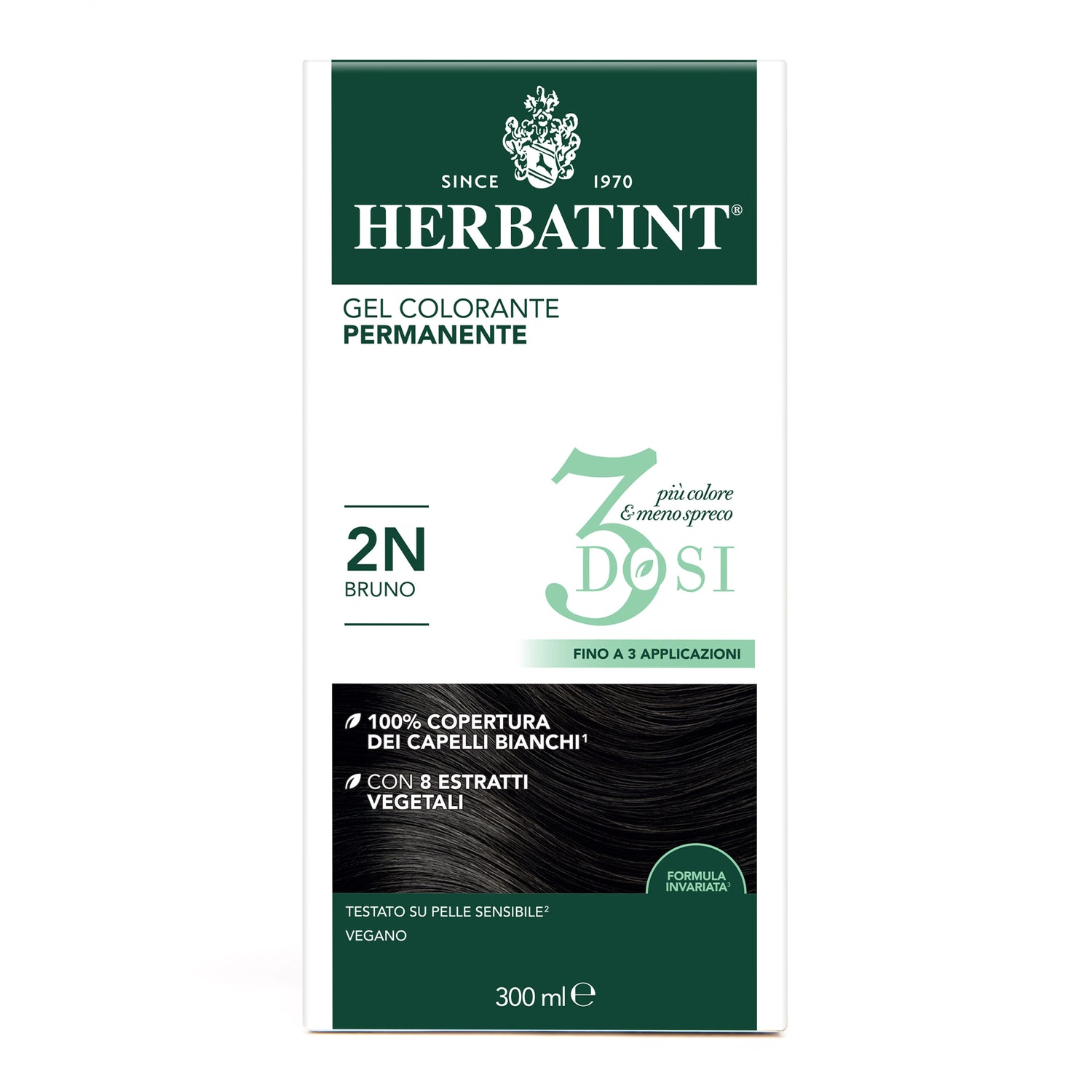 Herbatint 2N Bruno colorazione capelli permanente senza ammoniaca