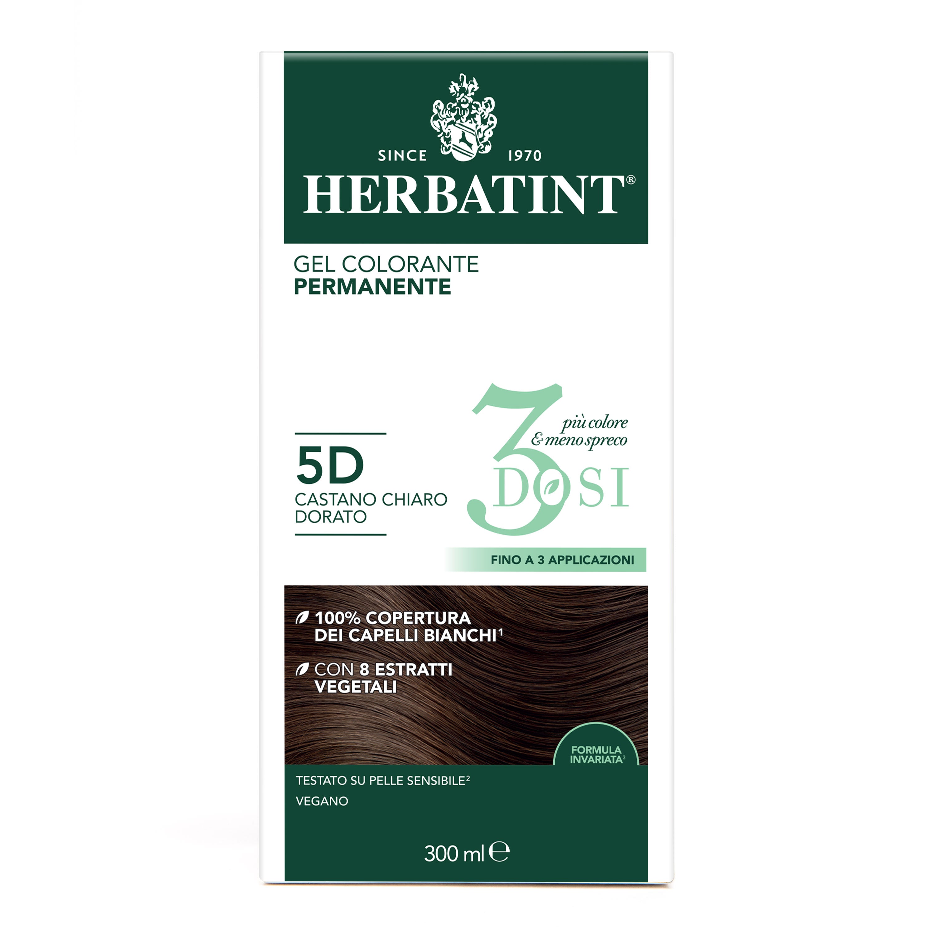 Herbatint 5D Castano Chiaro Dorato colorazione capelli permanente senza ammoniaca