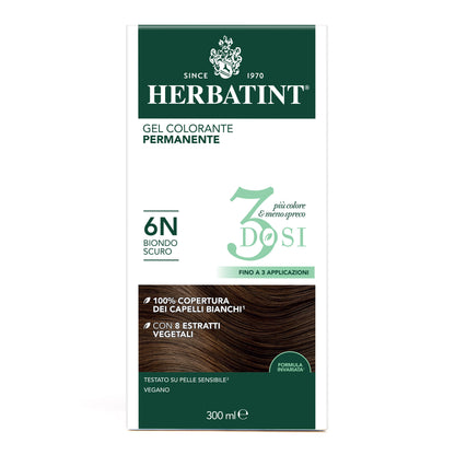 Herbatint 6N Biondo Scuro colorazione capelli permanente senza ammoniaca