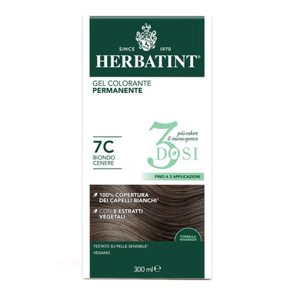 Herbatint 7C Biondo Cenere colorazione capelli permanente senza ammoniaca