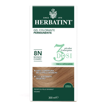 Herbatint 8N Biondo Chiaro colorazione capelli permanente senza ammoniaca