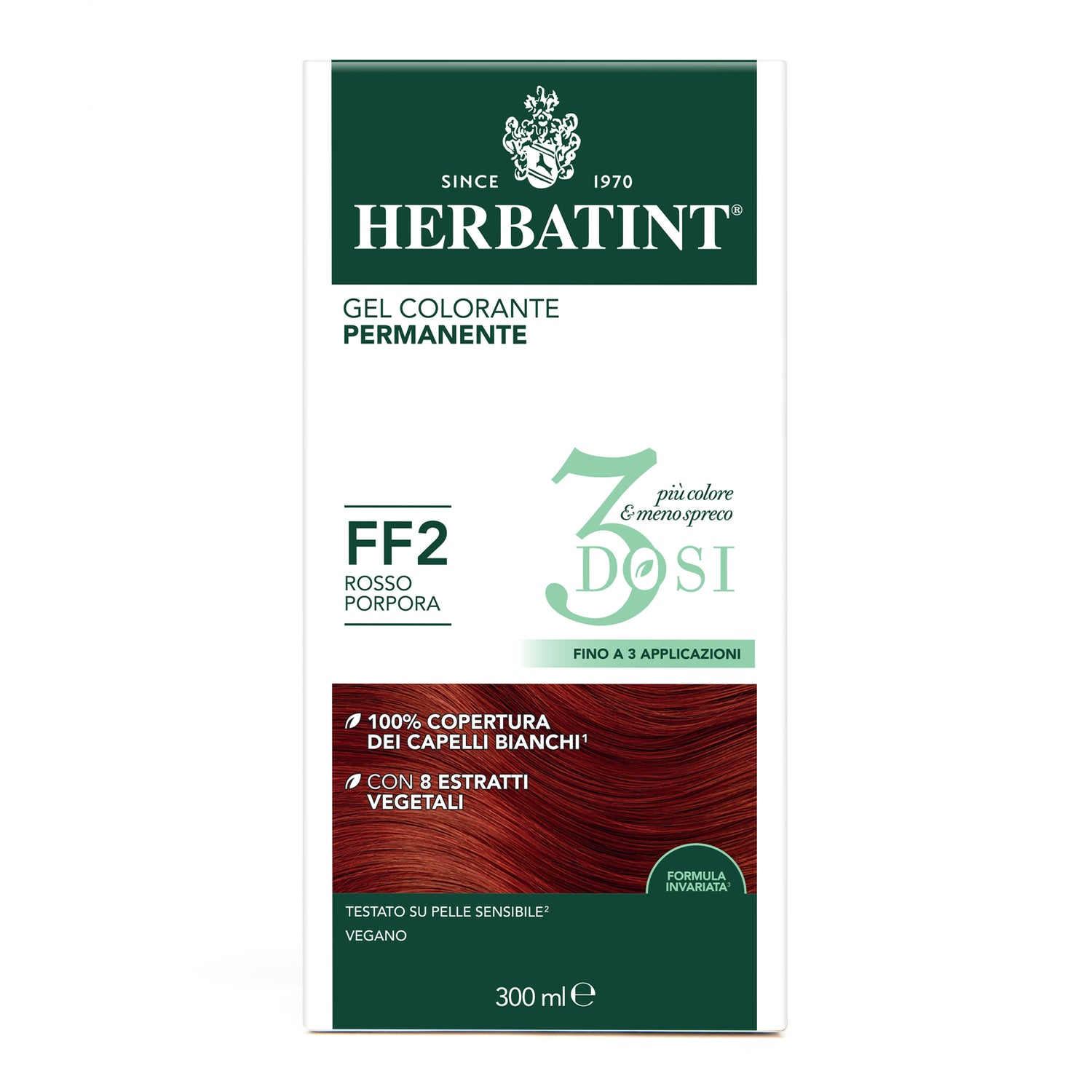Herbatint FF2 Rosso Porpora colorazione capelli permanente senza ammoniaca