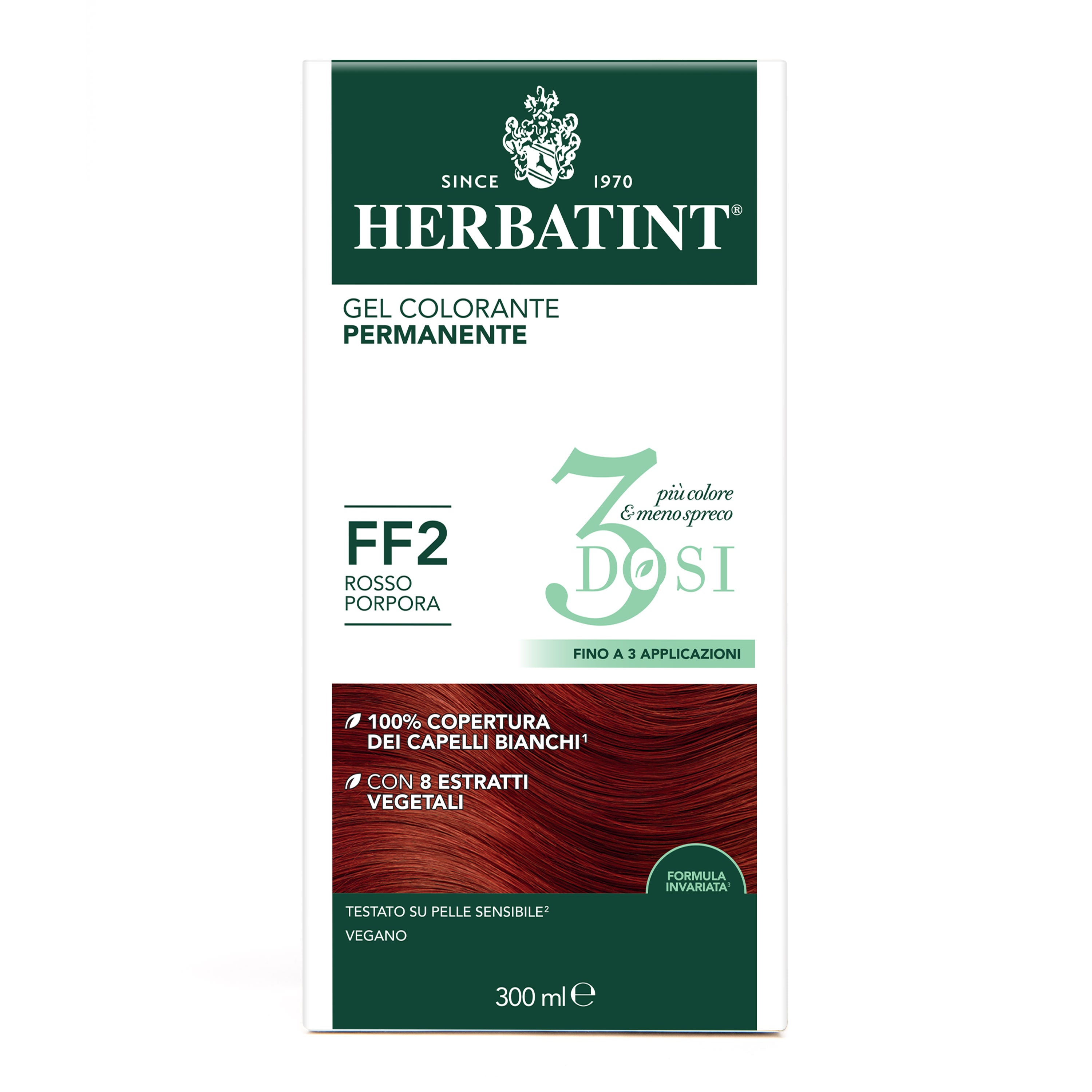 Herbatint FF2 Rosso Porpora colorazione capelli permanente senza ammoniaca