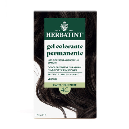 Coloración gel permanente 4C Castaño Ceniza, 170 ml