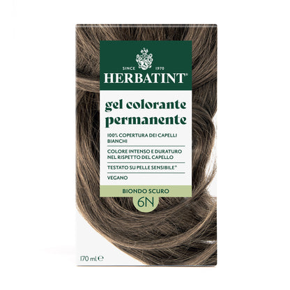 Permanentes haarfärbegel 6N Dunkelblond, 170 ml