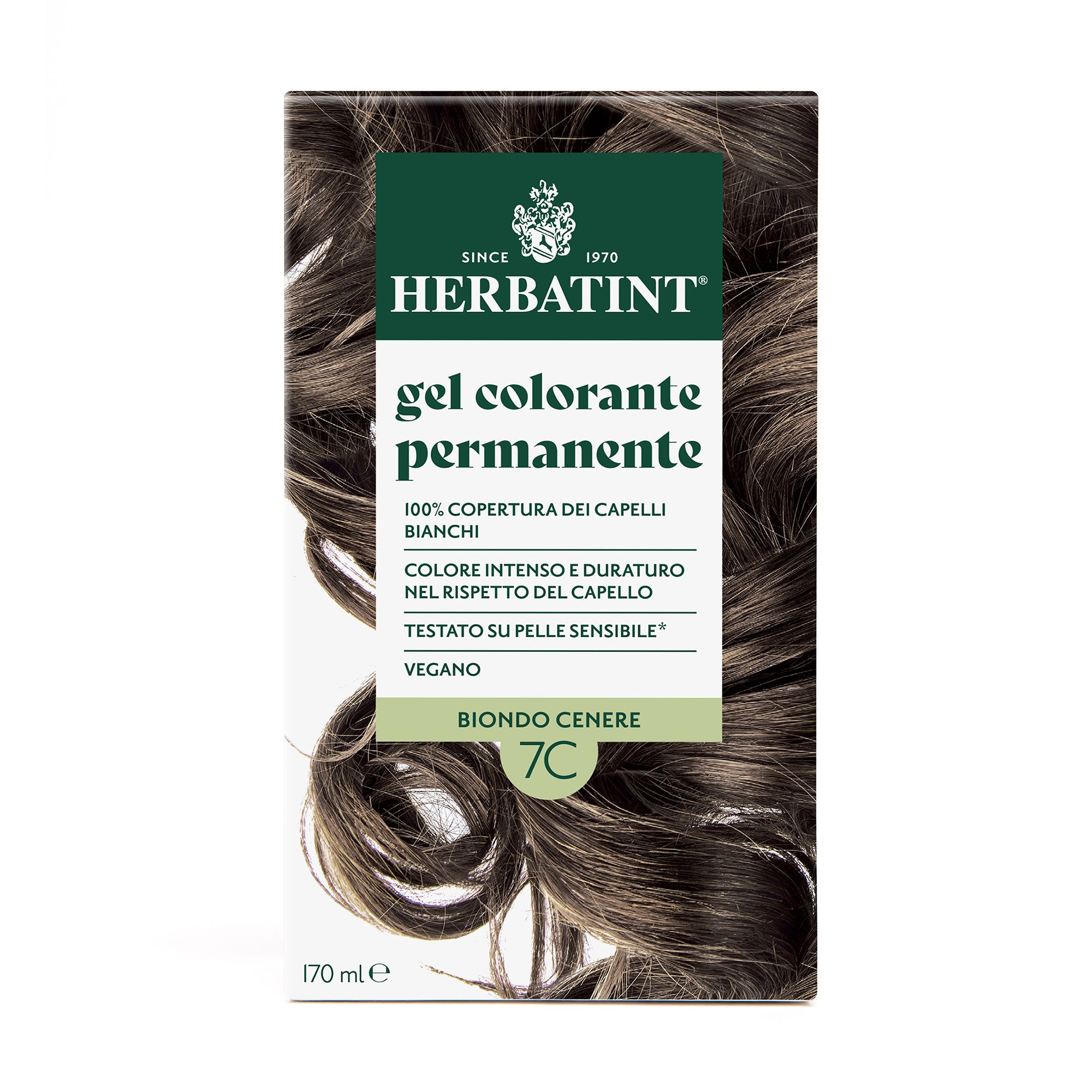 Coloración gel permanente 7C Rubio Ceniza, 170 ml