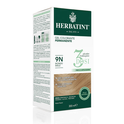 Permanente Haarkleuring 3Dosi 9N Zeer Lichtblond, 300 ml