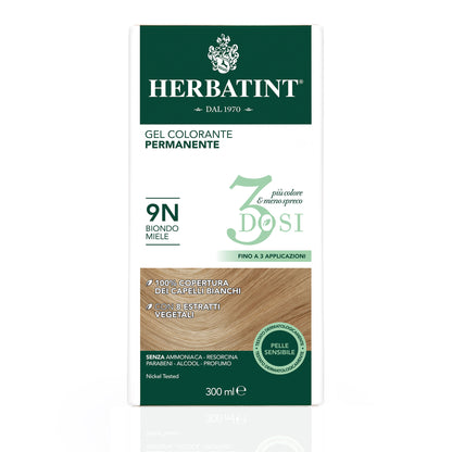 Permanente Haarkleuring 3Dosi 9N Zeer Lichtblond, 300 ml