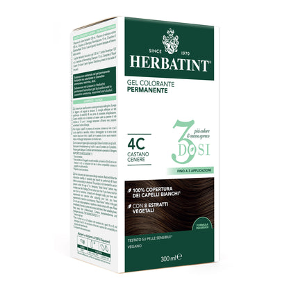 Herbatint 4C Castano Cenere Gel Colorante Permanente senza ammoniaca