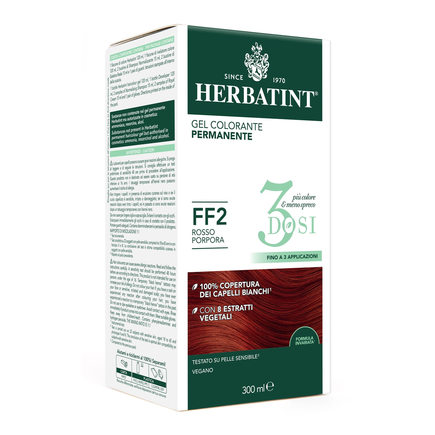 Herbatint FF2 Rosso Porpora Gel Colorante Permanente senza ammoniaca
