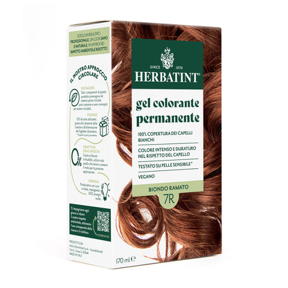 Gel colorante permanente senza ammoniaca Herbatint 7R Biondo Ramato
