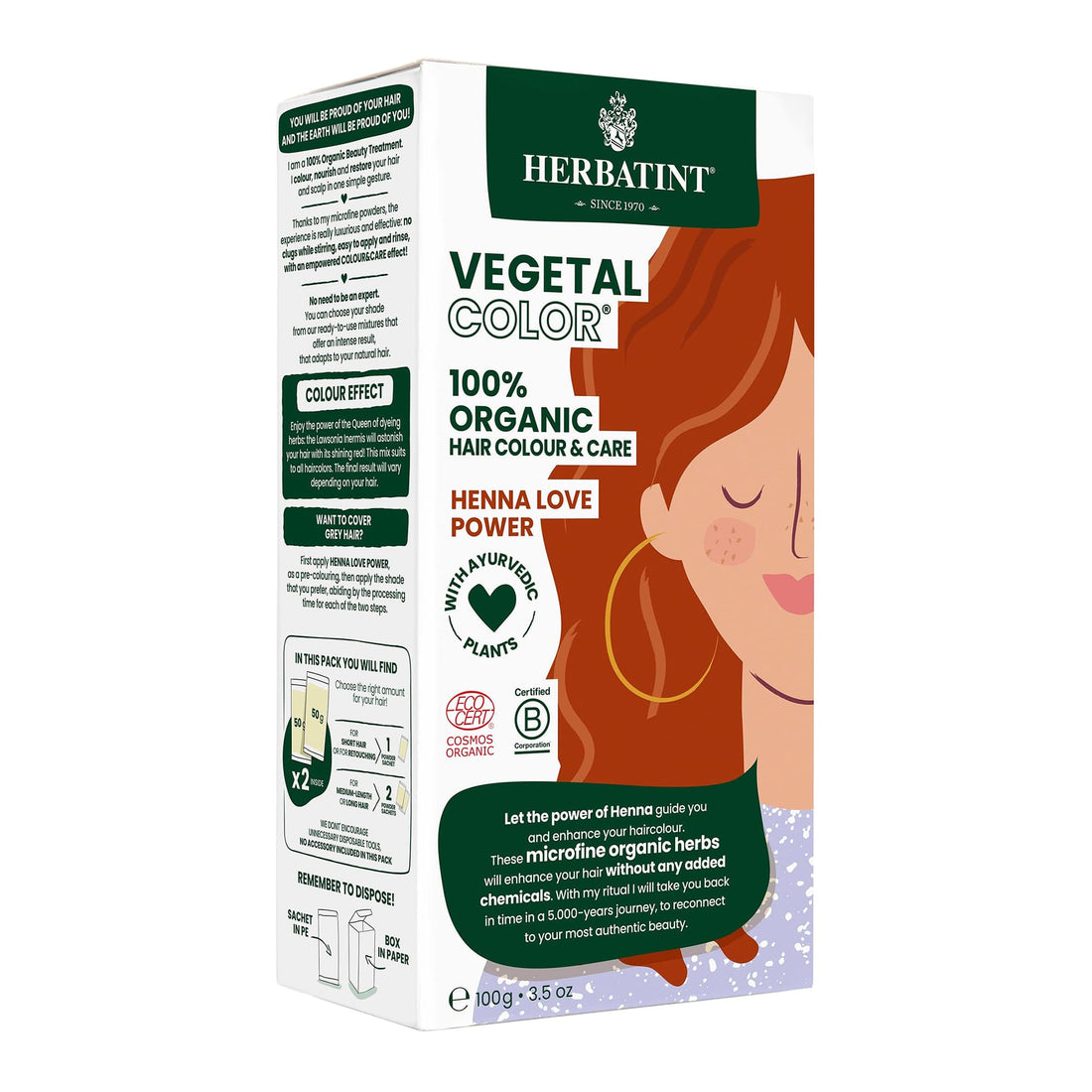 Herbatint Vegetal Color Henna Love Power, box