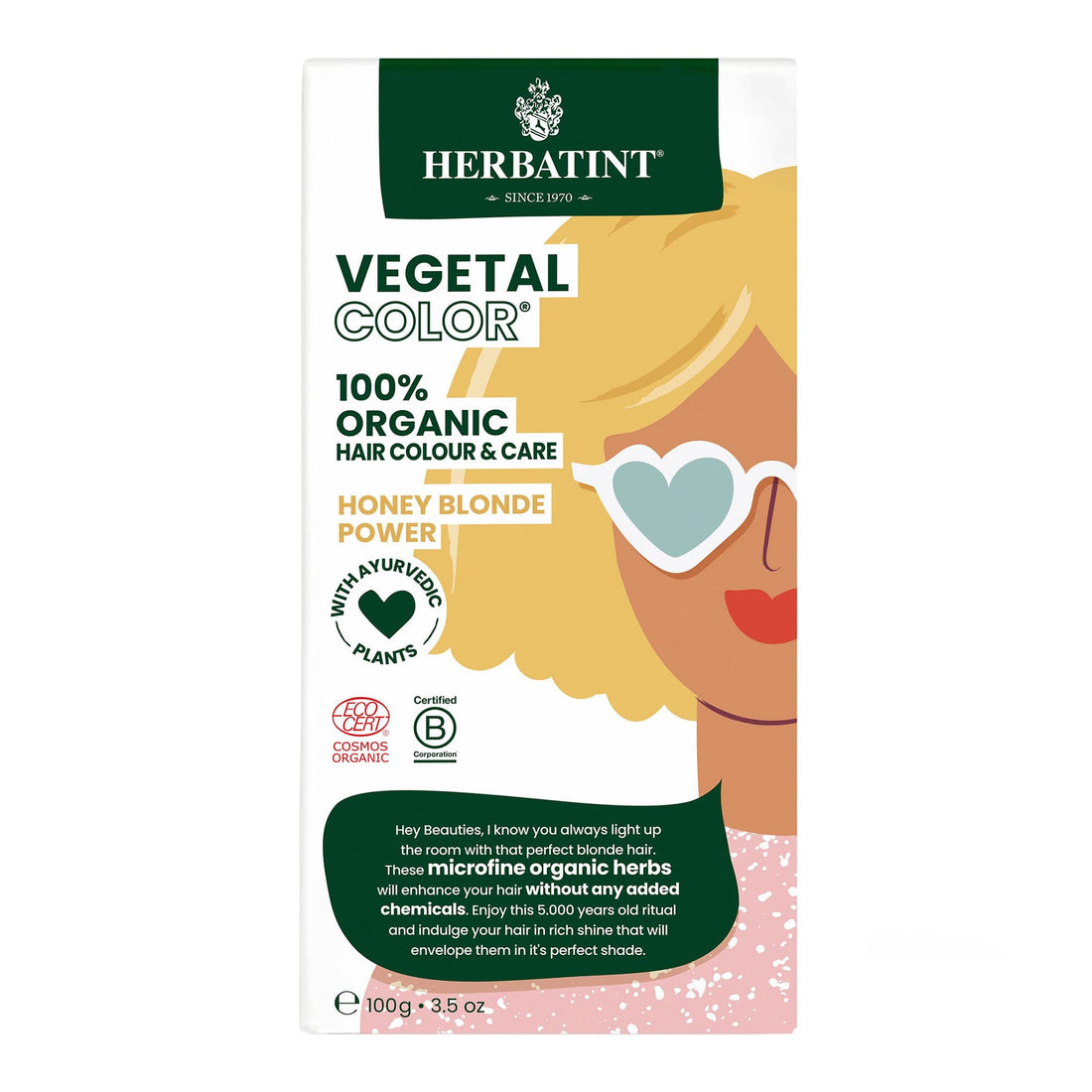 Herbatint Vegetal Color Honey Blonde Power – box front