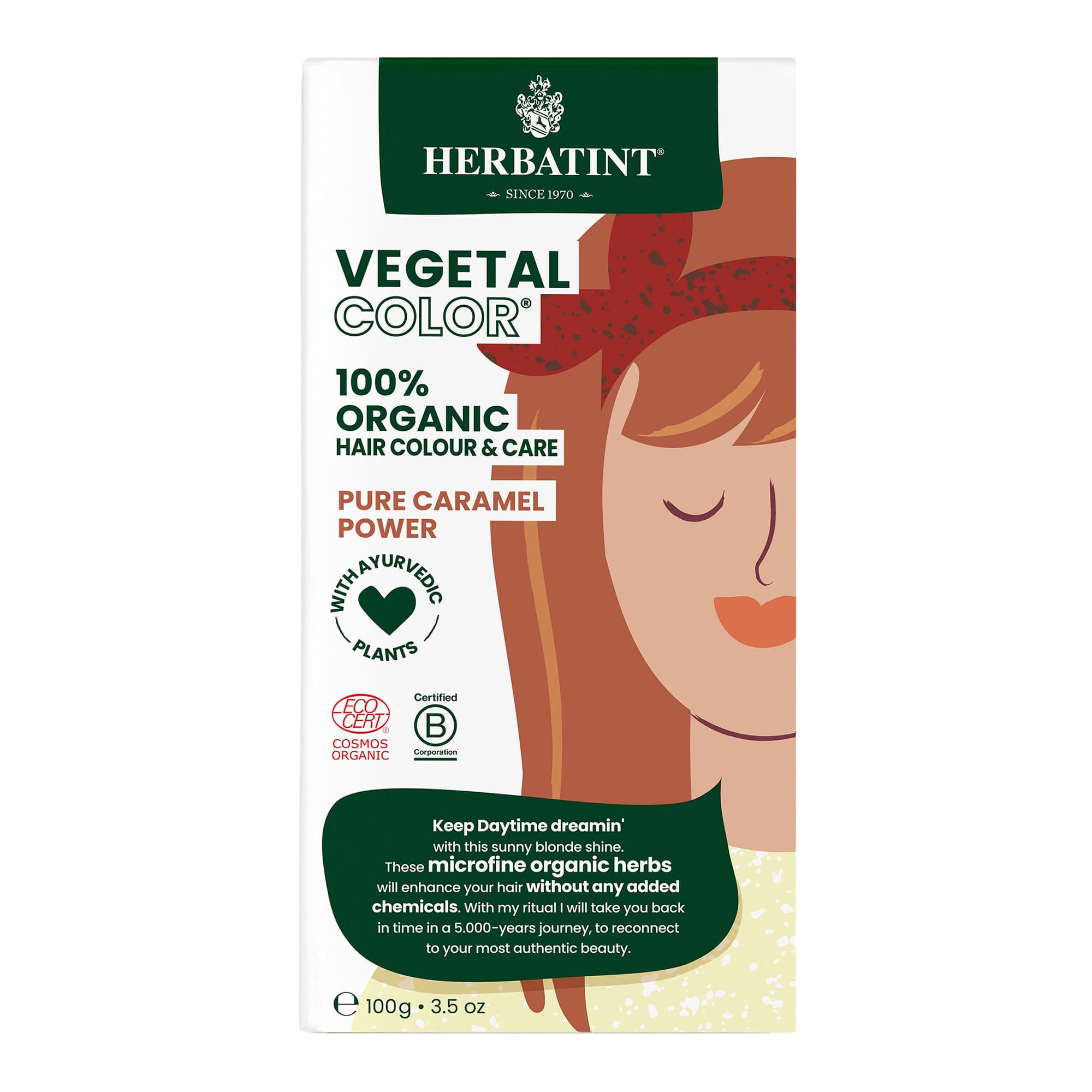 Herbatint Vegetal Color Pure Caramel Power – box front