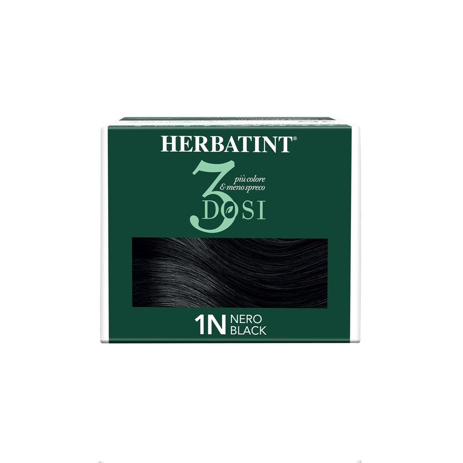 Vista della parte superiore del box della tinta per capelli 1N Nero 3Dosi 300 ml