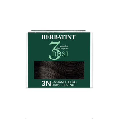 Vista della parte superiore del box della tinta per capelli 3N Castano Scuro 3Dosi 300 ml