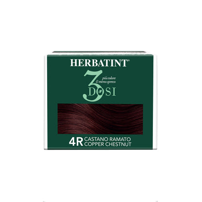 Vista della parte superiore del box della tinta per capelli 4R Castano Ramato 3Dosi 300 ml