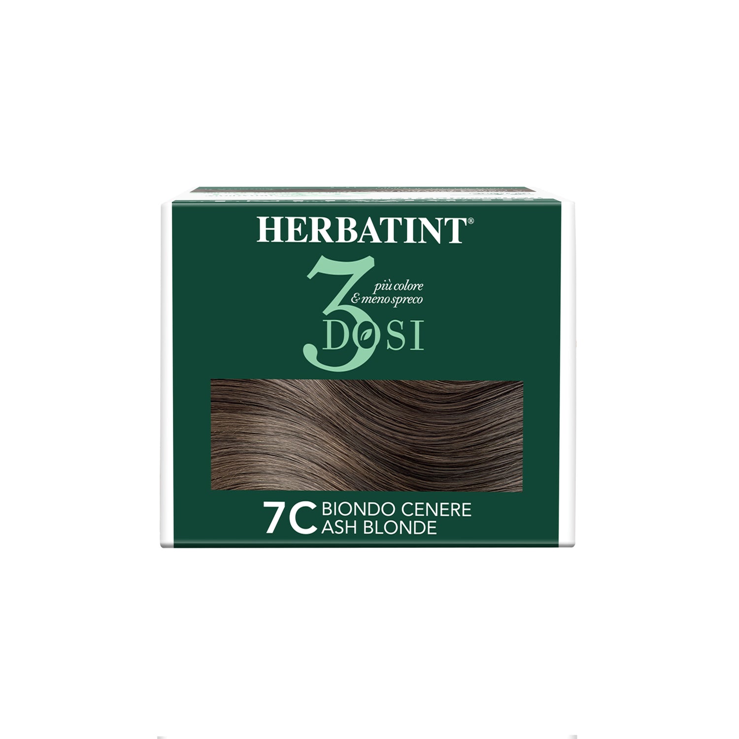 Vista della parte superiore del box della tinta per capelli 7C Biondo Cenere 3Dosi 300 ml