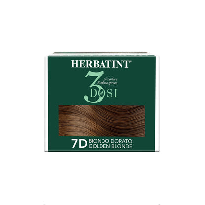 Vista della parte superiore del box della tinta per capelli 7D Biondo Dorato 3Dosi 300 ml