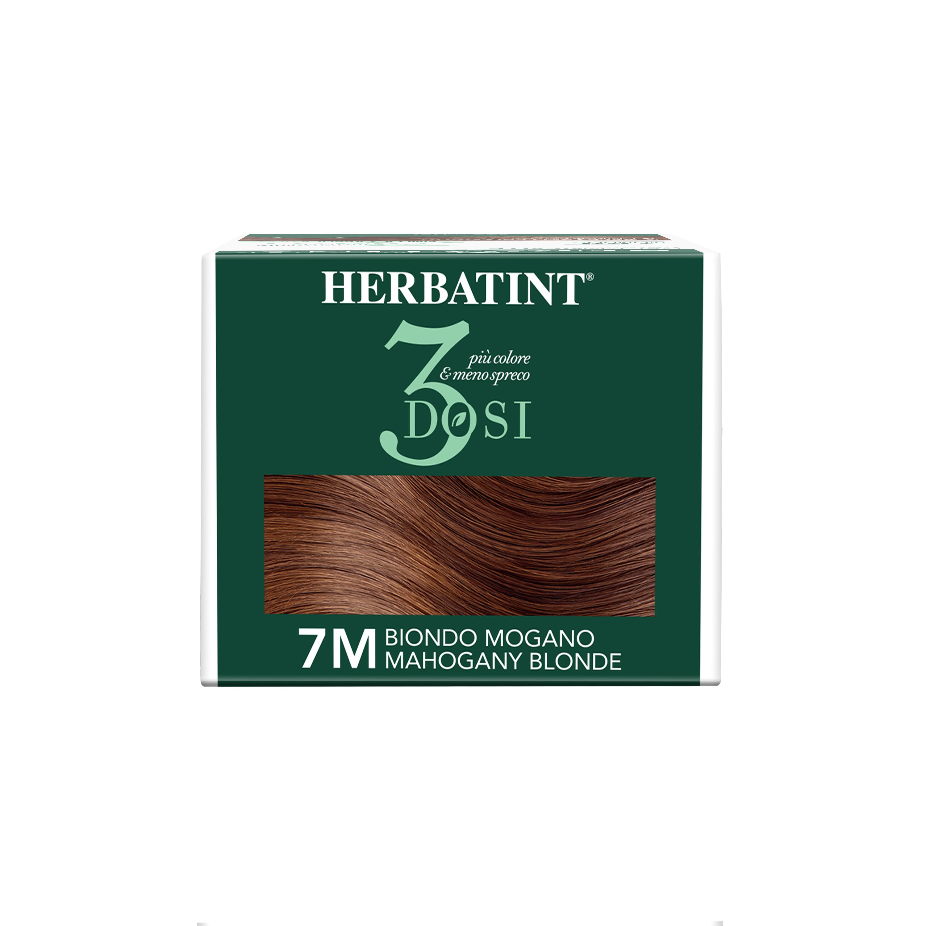 Vista della parte superiore del box della tinta per capelli 7M Biondo Mogano 3Dosi 300 ml