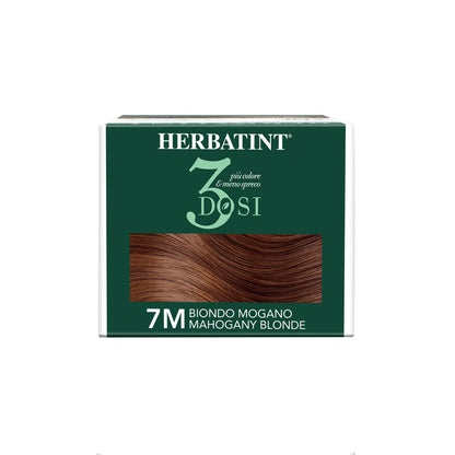 Vista della parte superiore del box della tinta per capelli 7M Biondo Mogano 3Dosi 300 ml