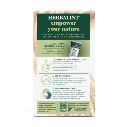 Dettaglio del packaging della tintura per capelli permanente 10N Biondo Platino