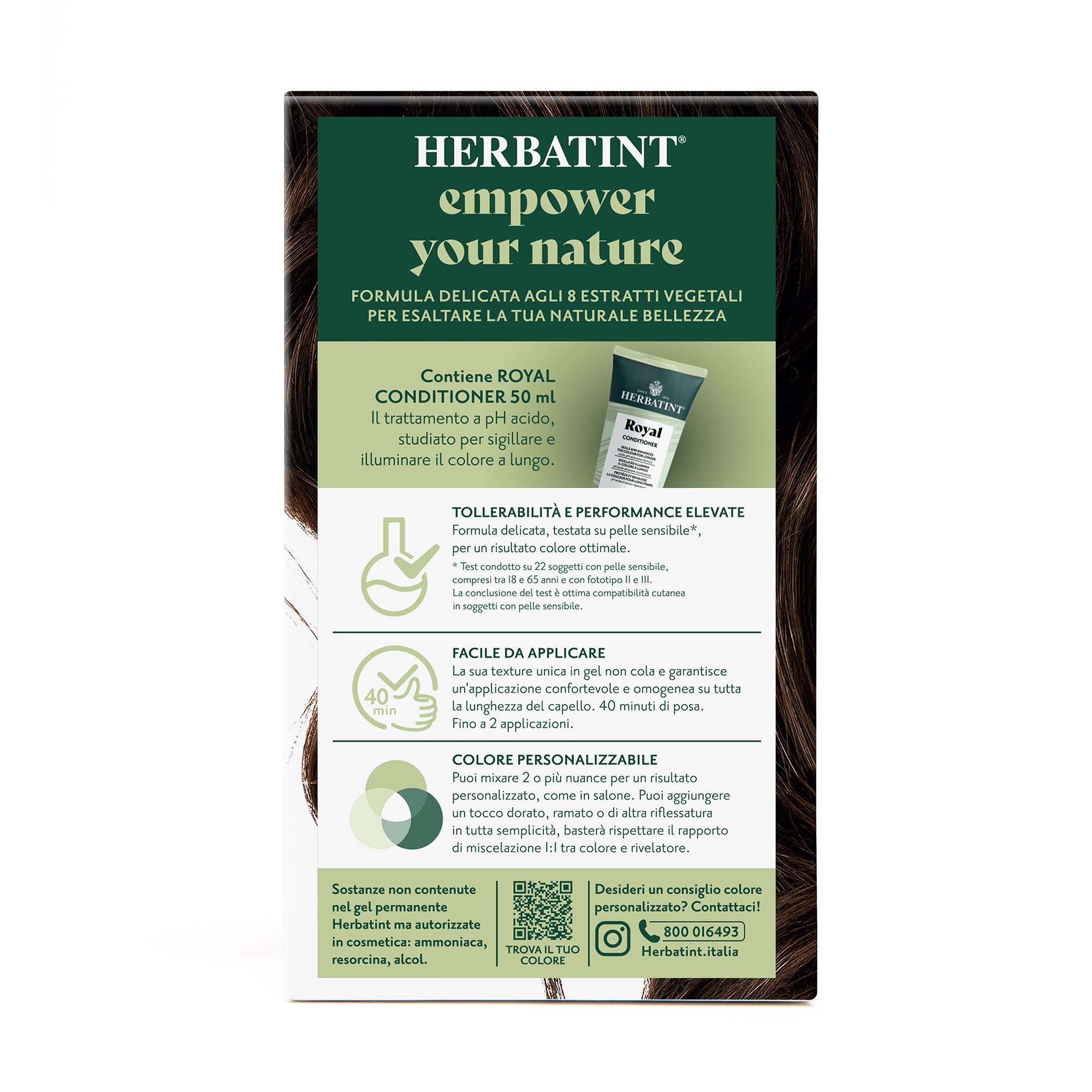 Dettaglio del packaging della tintura per capelli permanente 4D Castano Dorato