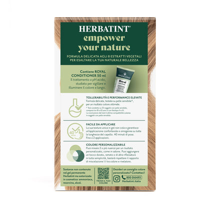 Dettaglio del packaging della tintura per capelli permanente 8D Biondo Chiaro Dorato