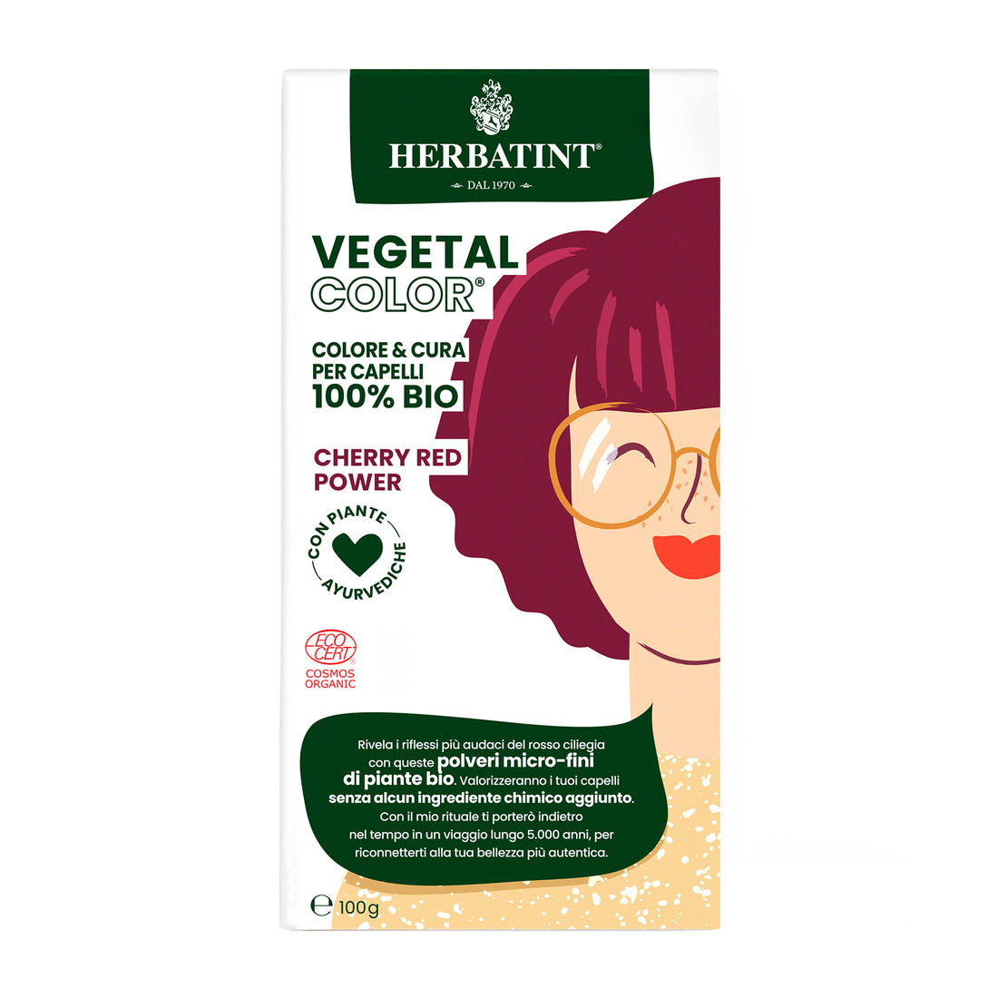 Vegetal Color Cherry Red Power - Cereza, 100 g